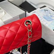 Chanel original lambskin mini flap bag red silver hardware A69900 Size 20 cm - 3