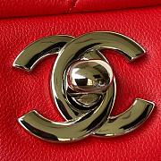 Chanel original lambskin mini flap bag red silver hardware A69900 Size 20 cm - 2