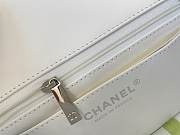 Chanel original lambskin mini flap bag white silver hardware A69900 Size 20 cm - 5
