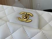 Chanel original lambskin mini flap bag white gold hardware A69900 Size 20 cm - 6