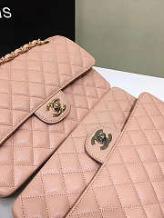 Chanel 1112 Pink Calfskin Leather Flap Bag with Gold/Silver Hardware Size 25 cm - 3