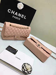 Chanel 1112 Pink Calfskin Leather Flap Bag with Gold/Silver Hardware Size 25 cm - 4