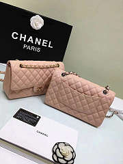 Chanel 1112 Pink Calfskin Leather Flap Bag with Gold/Silver Hardware Size 25 cm - 5