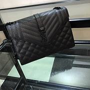 YSL Saint Laurent Envelope Medium Bag Full Black Size 24 x 7.5 x 18 cm - 5