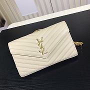 YSL flap envelope bag white size 22.5 x 14.0 x 4.0 cm - 4