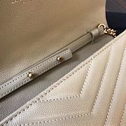 YSL Classic Chain Bag Beige Size 22 x 4 x 14 cm - 3