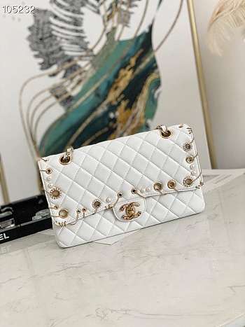 Chanel Flap Bag White 25.5cm
