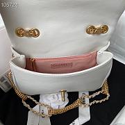 Chanel Vintage Chain Flap Bag White AS2975 Size 20×6×15 cm - 2