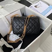 Chanel Vintage Chain Flap Bag Black AS2975 Size 20×6×15 cm - 3