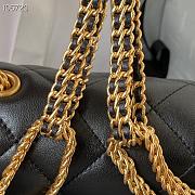 Chanel Vintage Chain Flap Bag Black AS2975 Size 20×6×15 cm - 5
