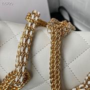 Chanel Vintage Chain Flap Bag White AS2975 Size 16×23.5×6.5 cm - 5