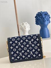 Louis Vuitton LV Denim Blue 25 Handbag 9 M59609 Size 25 x 19 x 15 cm - 4