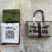 Gucci Tote Bag Gucci Hacker Large Graffiti Beige and Brown 680125 - 1