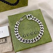 Gucci 925 Sterling Silver Double G Vintage Bracelet - 1