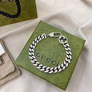 Gucci 925 Sterling Silver Double G Vintage Bracelet - 2