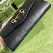 Gucci GG Horsebit Envelope Chain Bag Black 677286 Size 26 x 16 x 4 cm - 6