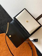 YSL Sunset Handbag Black/White 634723 Size 25 x 18 x 5 cm - 4