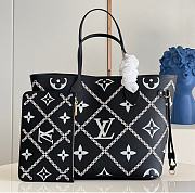 Louis Vuitton LV Neverfull Handbag Black M46040 Size 31 x 28 x 14 cm - 1