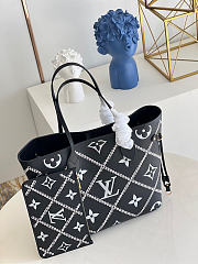Louis Vuitton LV Neverfull Handbag Black M46040 Size 31 x 28 x 14 cm - 4