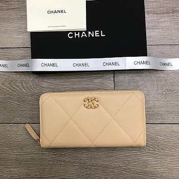 Chanel Wallet Pink 01 Size 19 cm