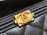 Chanel Boy Zippy Wallet Gold Hardware Black 19 cm - 3