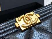Chanel Boy Zippy Wallet Black Gold Hardware - 3