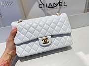Chanel Classic Flap Bag Lambskin Gold Chain and Hardware White 25cm - 1