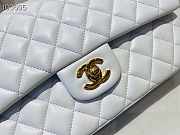 Chanel Classic Flap Bag Lambskin Gold Chain and Hardware White 25cm - 4