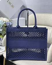 Dior Tote Book Mesh Fabric Blue Size 36.5 x 28 x 17.5 cm - 2