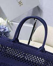 Dior Tote Book Mesh Fabric Blue Size 36.5 x 28 x 17.5 cm - 3