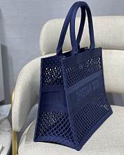 Dior Tote Book Mesh Fabric Blue Size 36.5 x 28 x 17.5 cm - 4