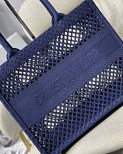 Dior Tote Book Mesh Fabric Blue Size 36.5 x 28 x 17.5 cm - 6