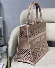 Dior Tote Book Mesh Fabric Pink Size 36.5 x 28 x 17.5 cm - 2