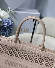 Dior Tote Book Mesh Fabric Pink Size 36.5 x 28 x 17.5 cm - 6