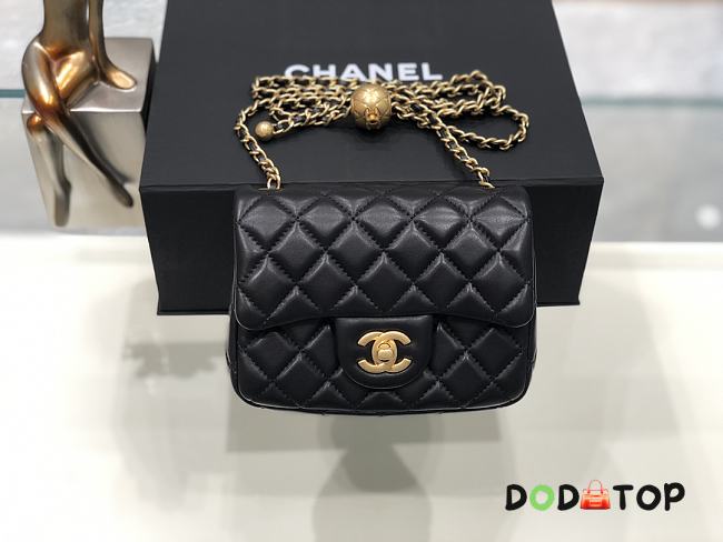 Chanel Golden Ball Lambskin Black Size 13 x 18 x 7 cm - 1
