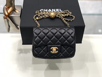 Chanel Golden Ball Lambskin Black Size 13 x 18 x 7 cm
