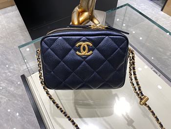 Chanel Camera Bag Blue Size 14 × 18 × 7 cm