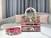 Dior Lady D-Lite Bag Butterfly Embroidery Size 24 x 20 x 11 cm - 4