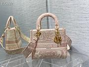 Dior Lady Tiger Embroidery Rose Pink Size 24 cm - 1