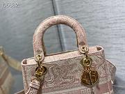 Dior Lady Tiger Embroidery Rose Pink Size 24 cm - 4