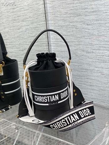 Dior Embossed Bucket Bag 9 