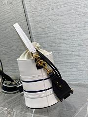 Dior Embossed Bucket Bag 9 White - 5