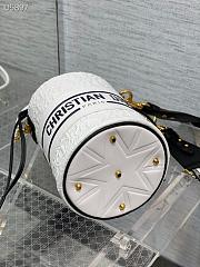 Dior Embossed Bucket Bag 9 White 01 - 4