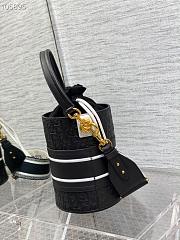 Dior Embossed Bucket Bag 9 Black - 2