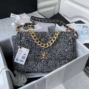 Chanel Flap Bag Woolen Size 30 cm