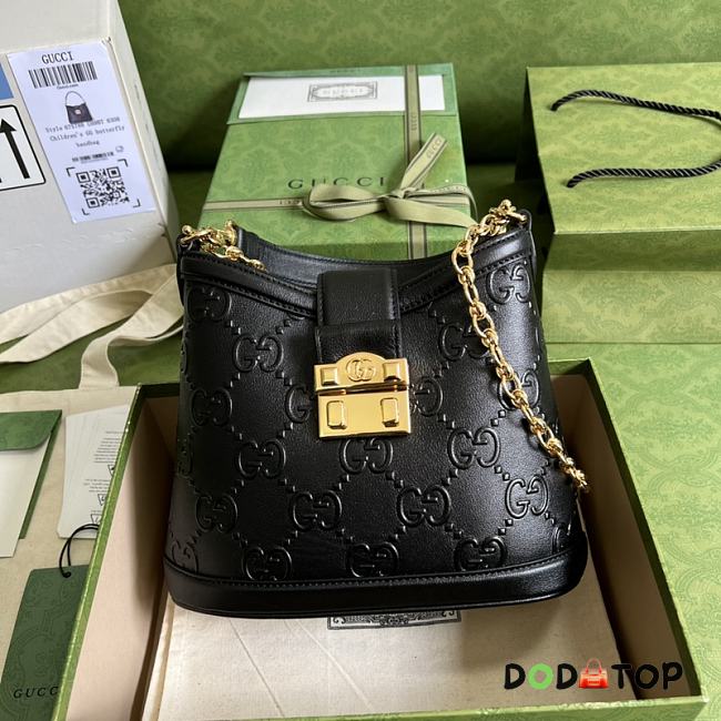 Gucci Small GG Shoulder Bag Black Size 25 x 21 x 9 cm - 1