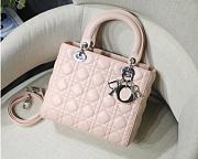 Lady Dior Handle Bag Pink Size 24 cm - 1
