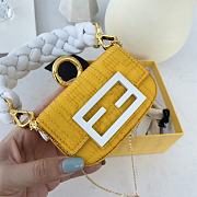 Fendi Shoulder Bag Yellow Size 11×6.5×2.5 cm - 6