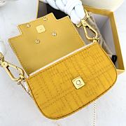 Fendi Shoulder Bag Yellow Size 11×6.5×2.5 cm - 2