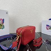 Prada Shoulder Bag Red 1BH082 Size 22 x 15 x 9 cm - 6